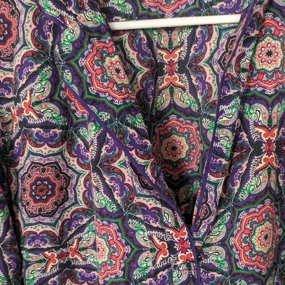 Retro Victoria's Secret Modal & Cotton Boho Paisley‎ V-Neck Night Gown Size S - Picture 5 of 8